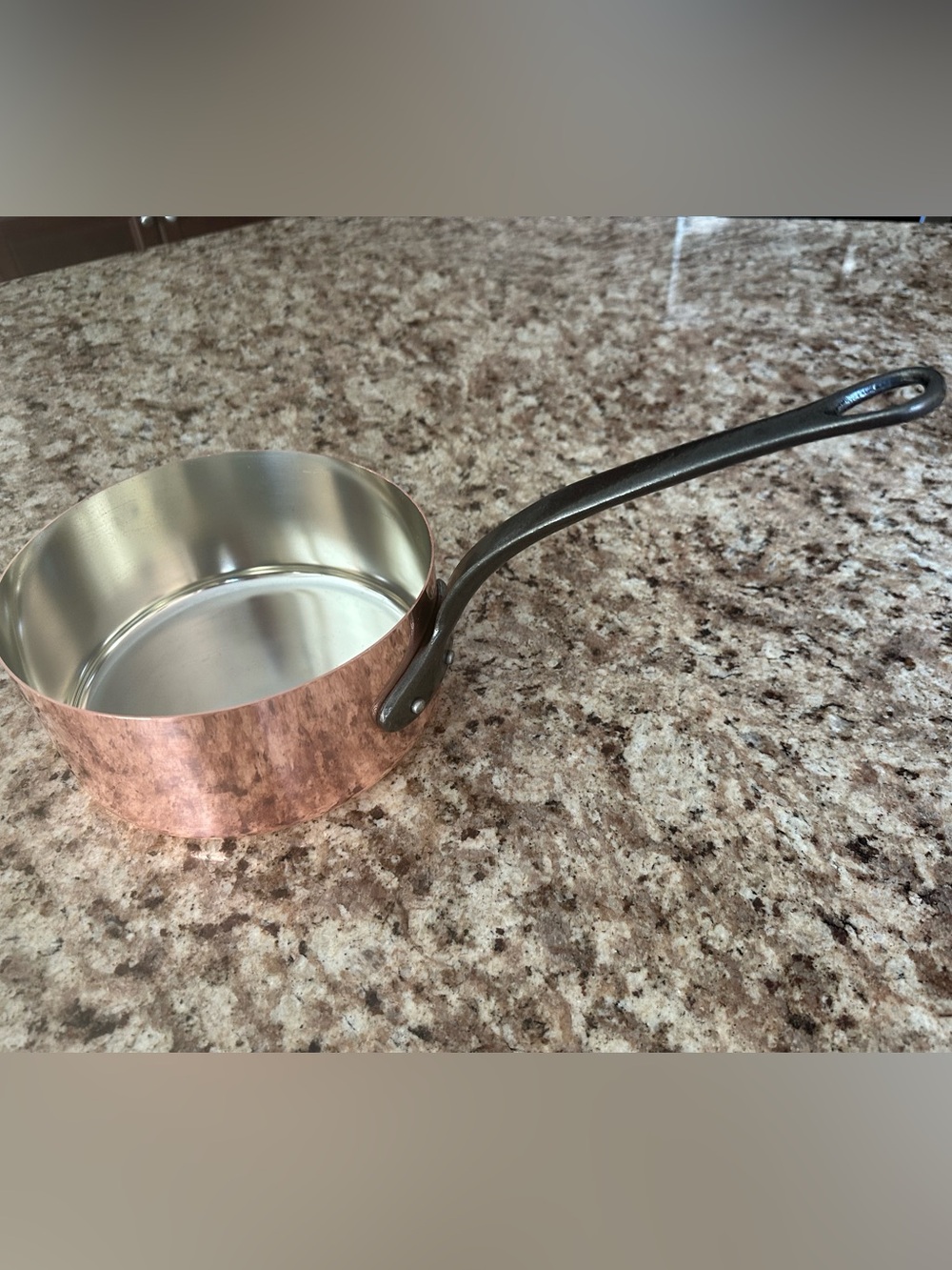 Baumalu Copper 18 cm French Saucepan With Cast Iron Handle NWOT